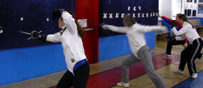 The class learns about the rapier